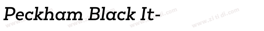 Peckham Black It字体转换